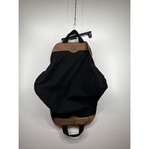 Vintage Eddie Bauer Suede Denim‎ Leather Log Firewood Tote Carrier Wrap Bag RARE - Picture 7 of 7